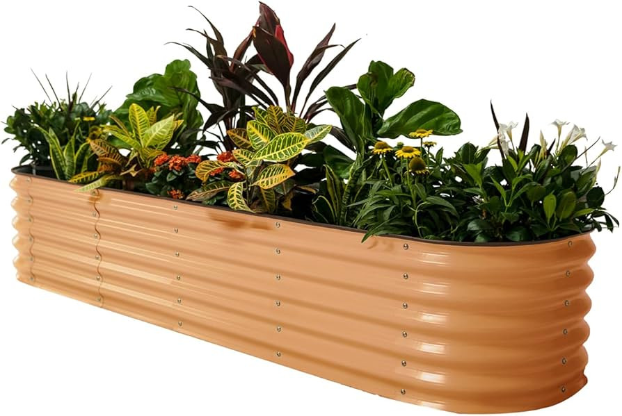 Vego garden Raised Garden Bed Kits, 17" Tall 9 in 1 8ft x 2ft Metal Raised Planter Bed Outdoor fo... | Amazon (US)