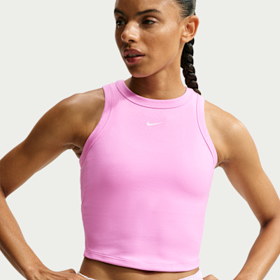 Nike Women's One Fitted Dri-FIT Cropped Tank Top in White, Size: XL | FN2806-100 | Nike (US)