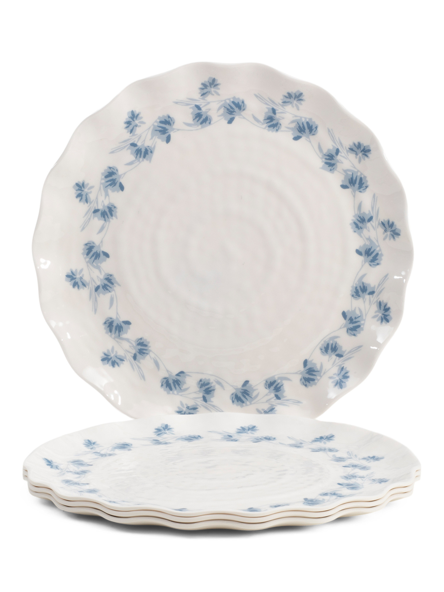 Set Of 4 Outdoor Mini Flower Appetizer Plates | TJ Maxx