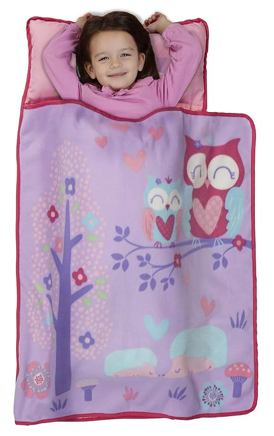 Funhouse Forest Friends Woodland Kids Nap Mat Set – Includes Pillow and Fleece Blanket – Grea... | Amazon (US)
