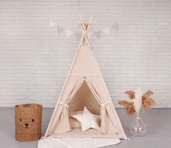 Beige Teepee Teepee Tent Gift for Kids Teepee Tent for | Etsy | Etsy (US)