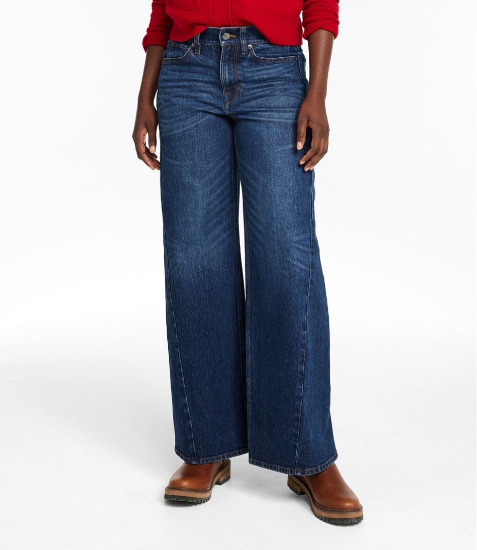 Women's Signature 1912 Premium Jeans, High-Rise Relaxed Wide-Leg | L.L. Bean