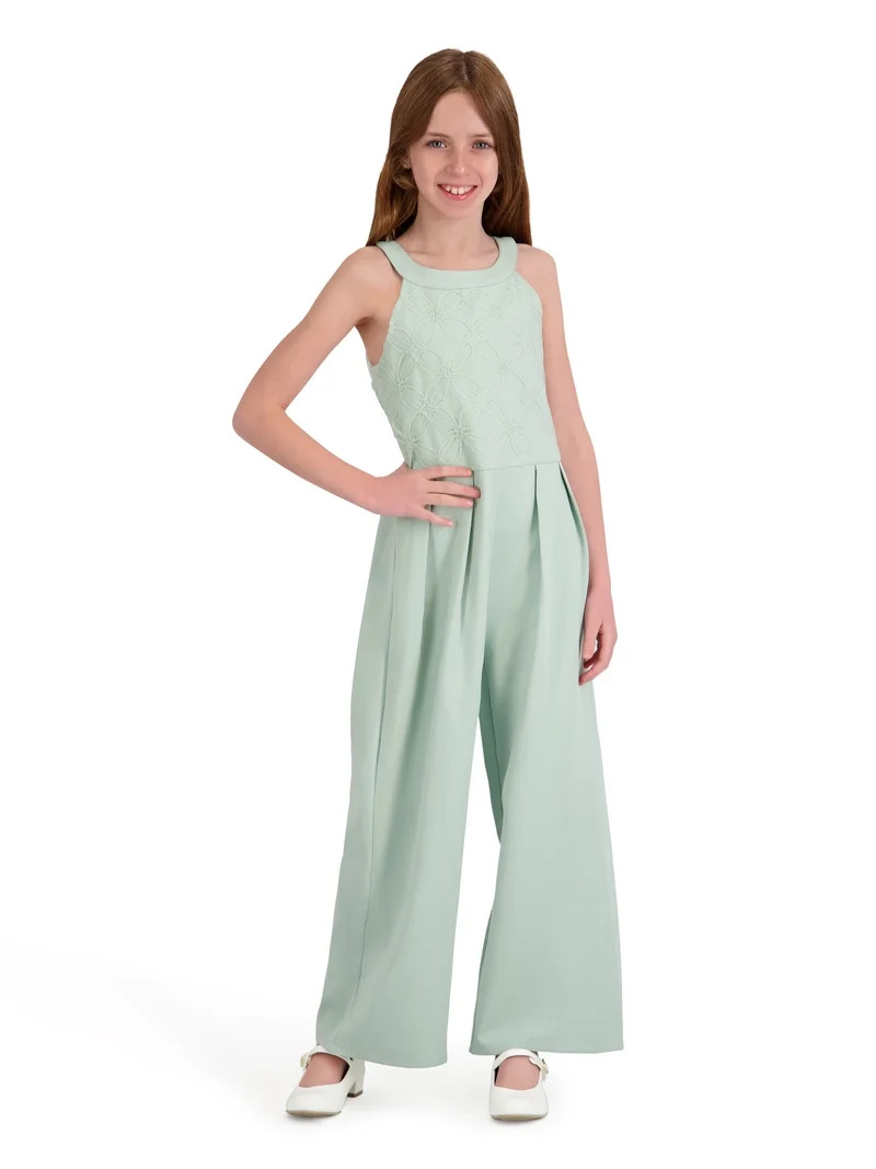 Kensie Girl Sleeveless Floral Soutache Jumpsuit, Sizes 4-16 | Walmart (US)