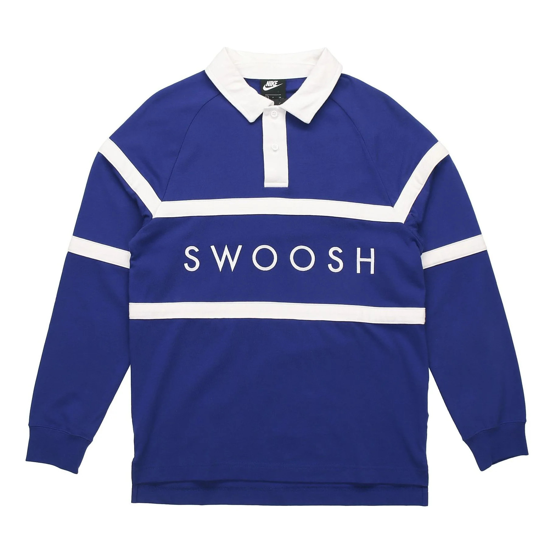Nike As Sportswear Swoosh Rugby Polo 'Blue' | KICKS CREW