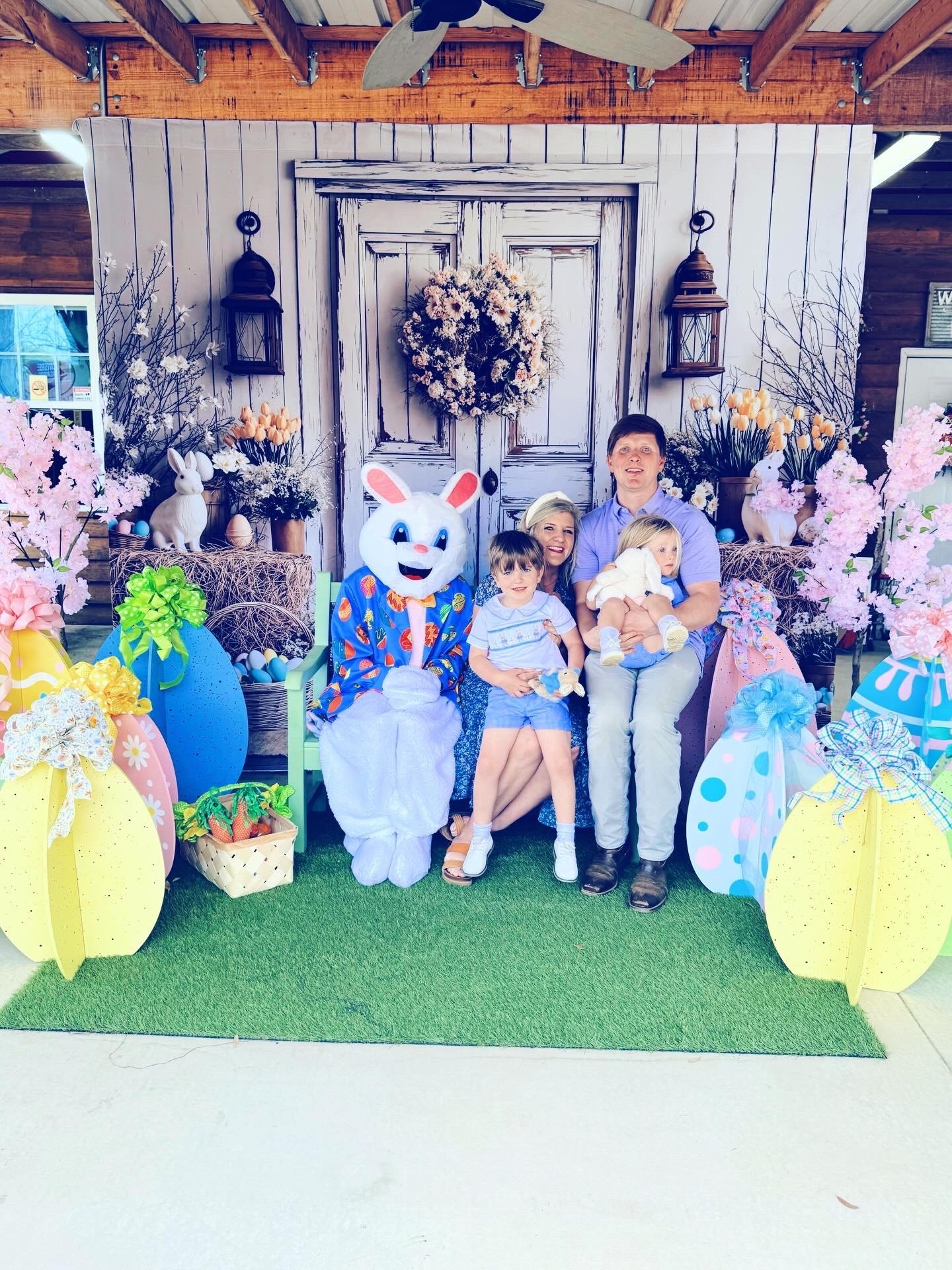 🥕🐇🎶 “Here comes Peter Cottontail, Hopping down the bunny trail, Hippity-hoppity, Easter’s on its way” 🎶🐇🥕 #easterbunnyvisit #easterbunny2026 

Oh what a “hoppy” 😉🐇 little Saturday we’ve had with these little bunnies going to see the Easter Bunny 🐰🥕 at @hobohollard 🚜🌾🌱 in their #gifted matching Easter 🐣 smocks from @stitchyfish !!! 🩵🌷🧺💐🌾✝️🪻🌳🪺🌼 #easterbunnytime 

Our babies loveee the Easter bunny 🐰🥕 y’all!! 🤭 Sweet Baby Levi Rhett would not leave the bunny’s side all morning and kept going over to sit with him and play eggs 🥚 together - sooo stinking cute 🥰)!! S p r i n g  and all the sunshine months ahead ☀️ are my most favorite time of year 🌷🌳🌼 as we anticipate Easter 🐣✝️🪺 and celebrate all the goodness of God ✝️🐣 in new life all around!! 🌱🪻💐 Oh how we loveeee our precious little bunnies so!! 🐰🥰🐇👶🏼 #easteronitsway