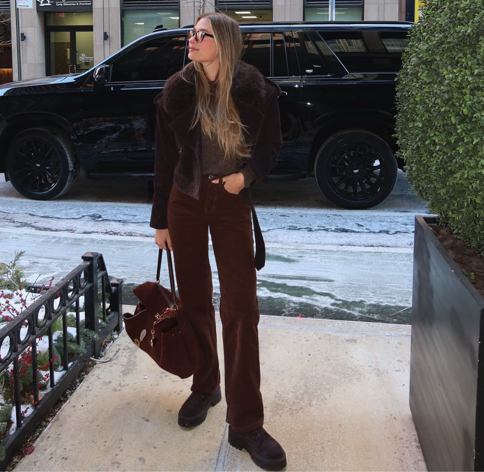 Jacket is L.cuppini, jeans are Parke, sweater is Renggli studio