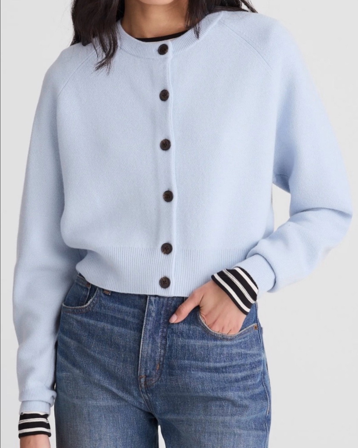 Cardigan (love the stripe details) 

#LTKdayinmylife #LTKSeasonal