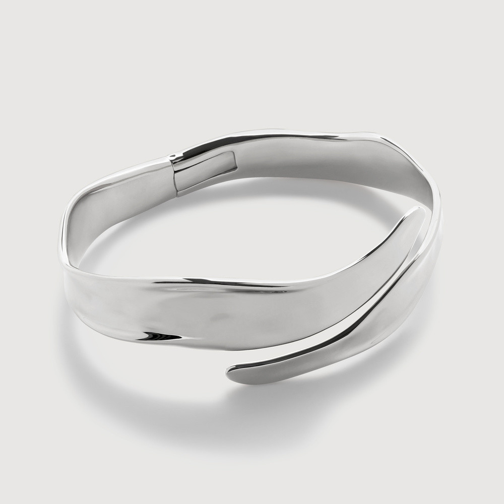 Sterling Silver Wave Wrap Cuff | Monica Vinader (Global)