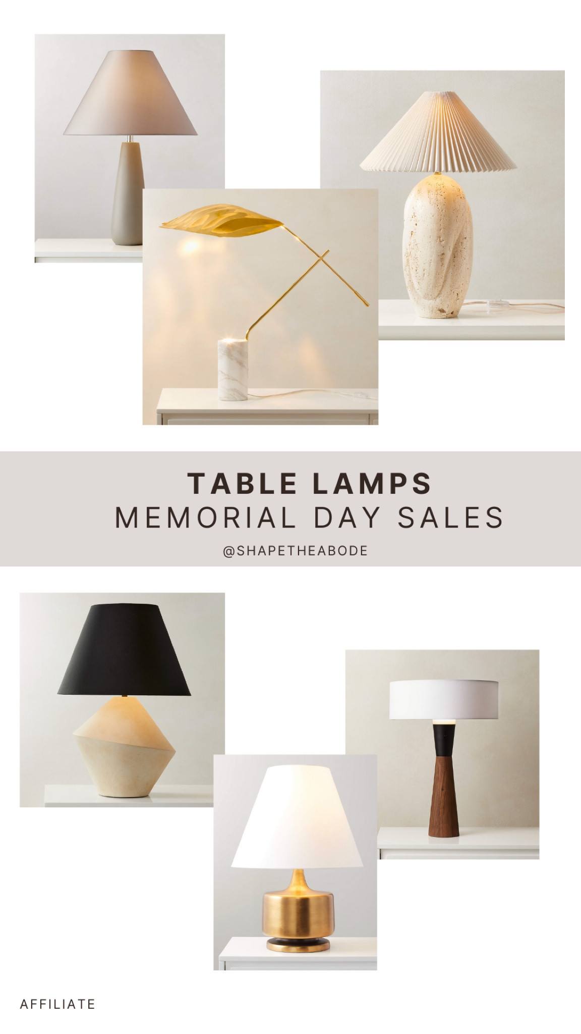 Zel Marble Table Lamp with Brass … curated on LTK