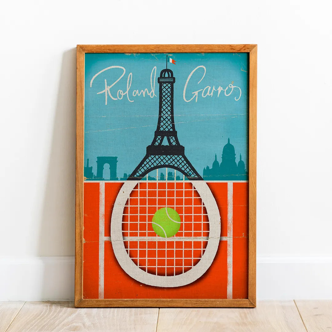 Roland Garros Poster, French Open Poster Print, Vintage Tennis Print, Roland Garros Sport, Roland... | Etsy (US)