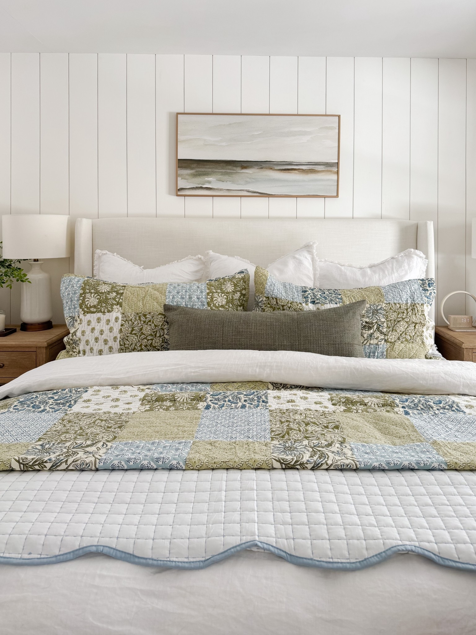 A cozy and welcoming coastal Amazon bedroom 🤍 This linen bedding has the prettiest floral pattern—and it’s such a great price point! It comes in several color options and washes well. Other highlights? Our table lamps and these spring throw pillows! 

#LTKHome