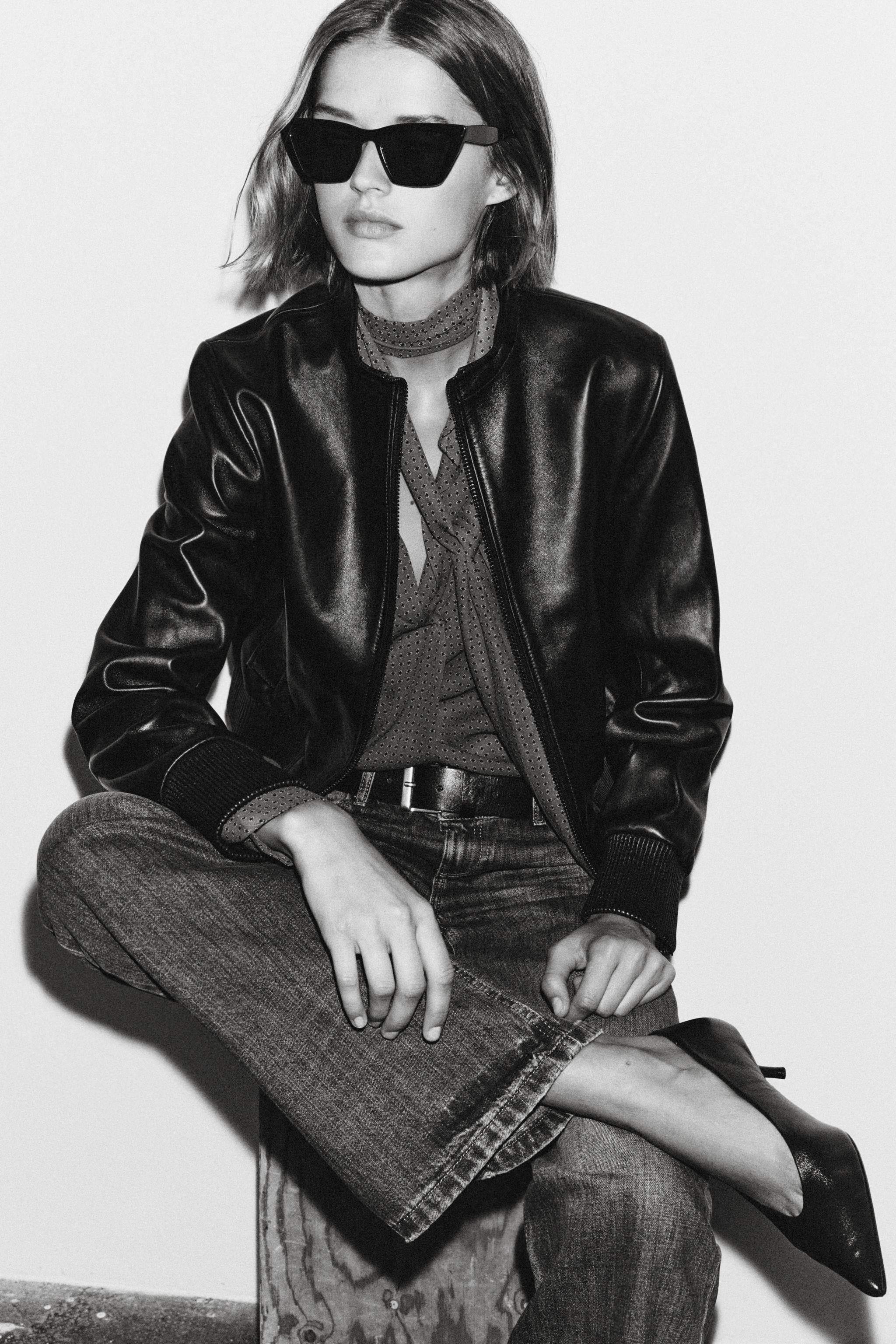 LEATHER KITTEN HEEL SHOES | Zara US