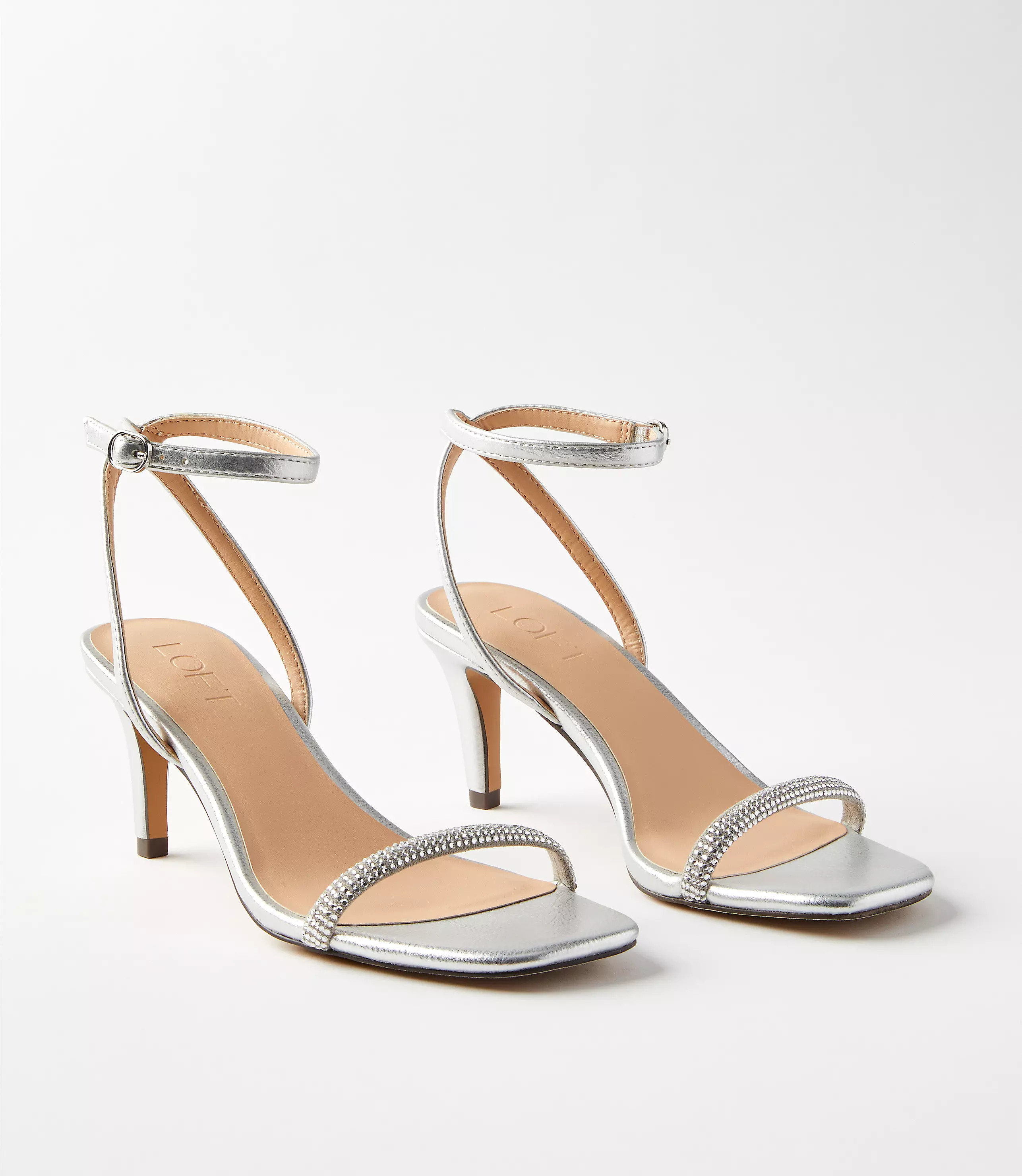 Crystal Ankle Strap Heels | LOFT