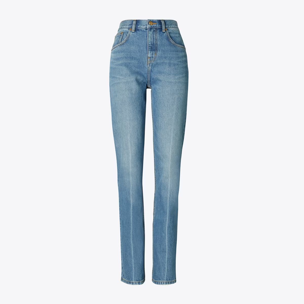 High-Rise Slim Straight Jean: Women's Designer Bottoms | Tory Burch | Tory Burch (US)