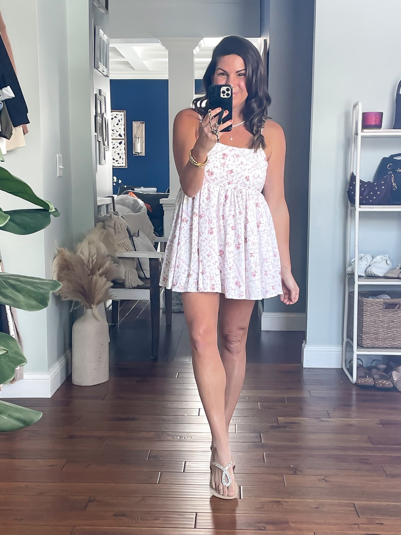 Walmart babydoll dress 
Floral print dress
Shorts underneath 

#LTKmomlife #LTKOver40 #LTKSeasonal