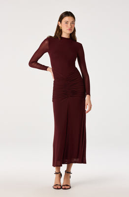 Romy Mock Neck Mesh Maxi Dress | ASTR The Label (US)