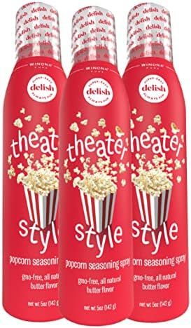 Winona Pure Popcorn Butter, Theater Style 5 Ounce (3-Pack) | Delicious Popcorn Spray with 0 Calor... | Amazon (US)