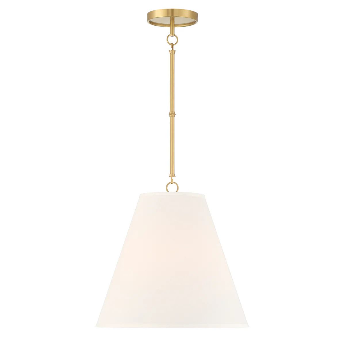 Luca Medium 15" Conical Pendant, Satin Brass | Lights.com