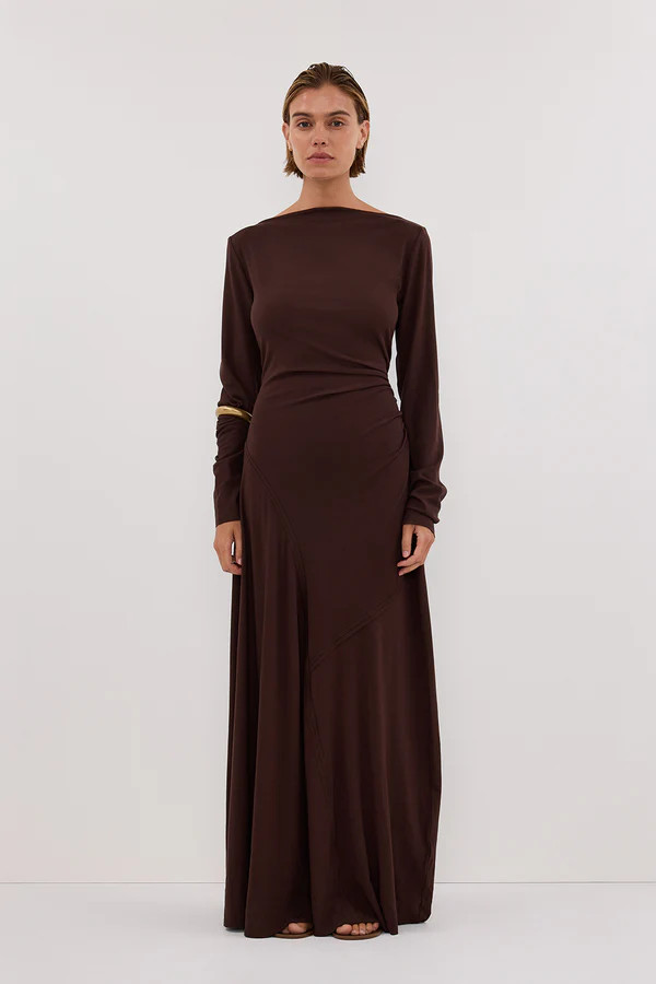 HADLEY CHOC SLEEVED KNIT MAXI DRESS | DISSH