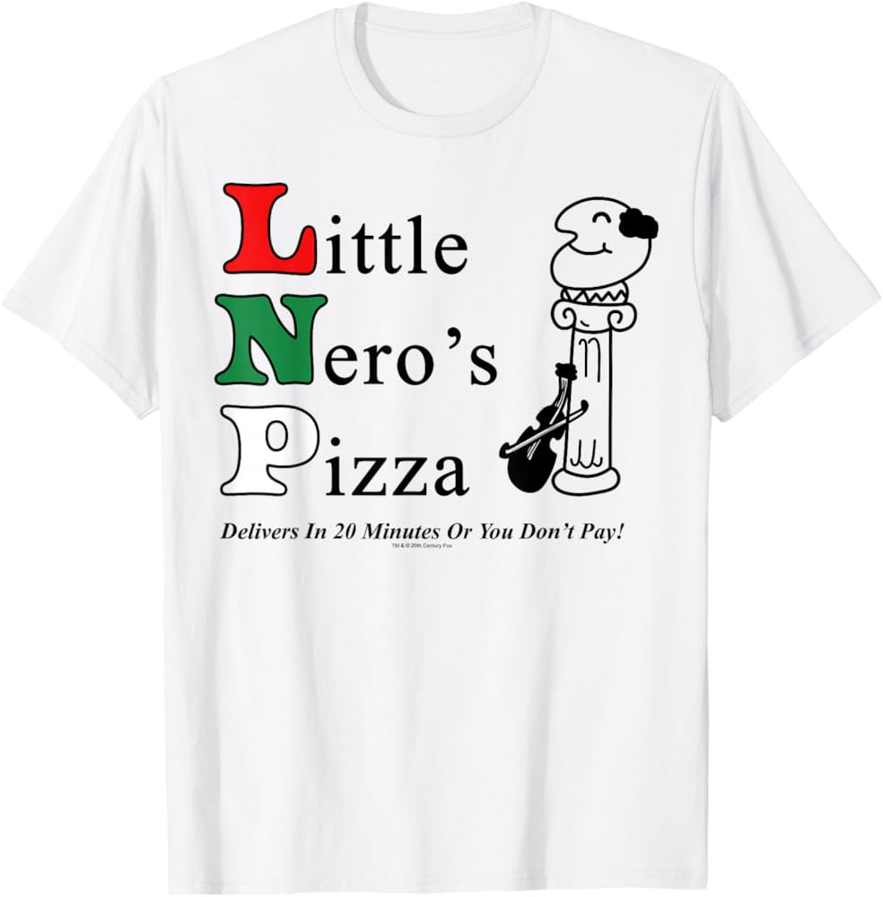 Home Alone Little Nero's Pizza Logo T-Shirt | Amazon (US)
