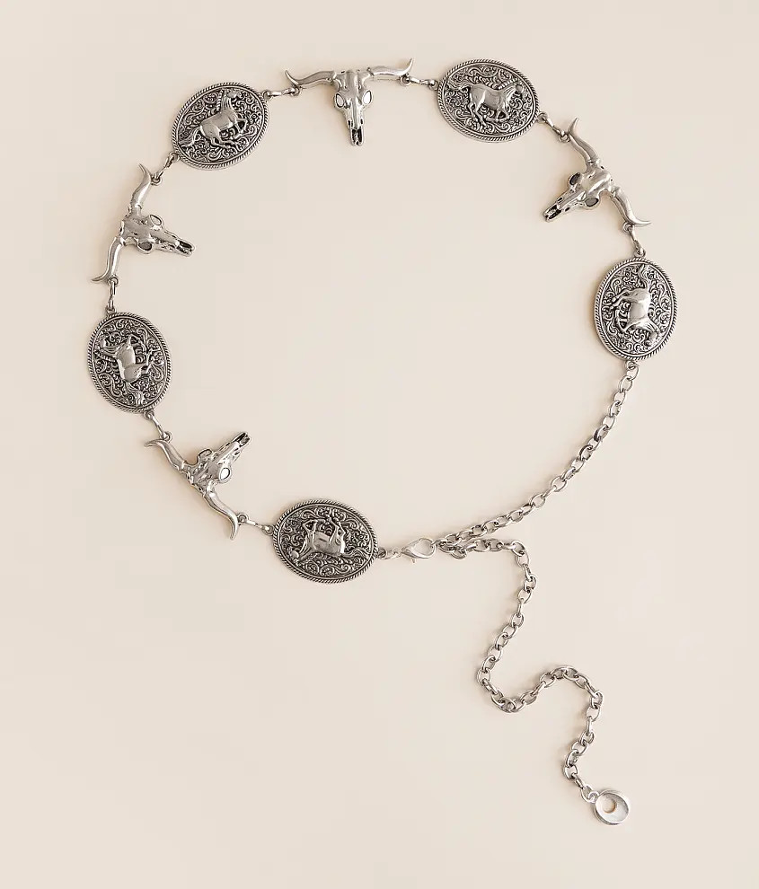 Steer Head Concho Belt | Buckle