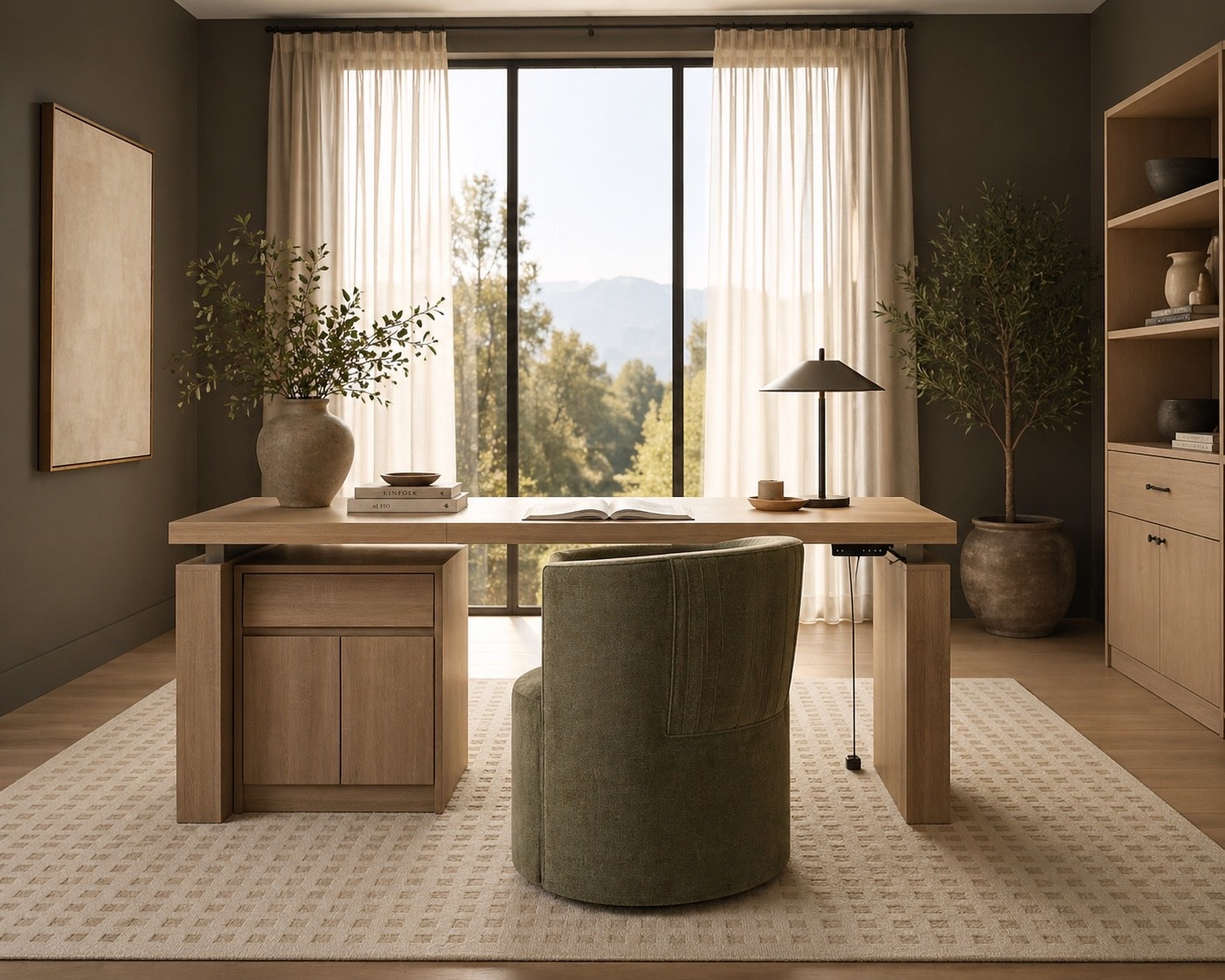 Loving this standing desk from Wayfair!! And the chair & rug are perfect!

#LTKHome