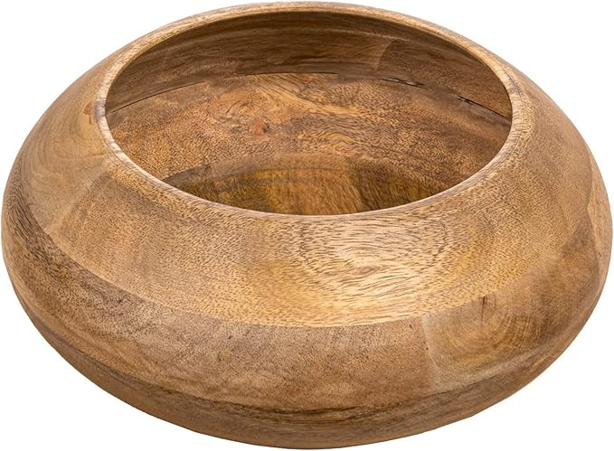 Bloomingville Modern Round Wood Bowl, Natural Finish | Amazon (US)