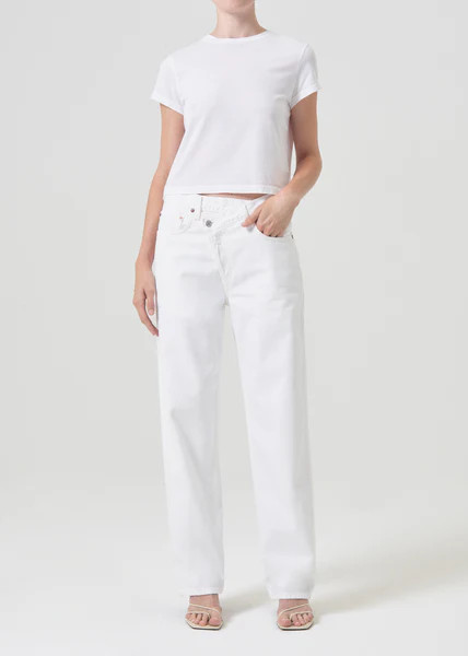 Criss Cross Upsized Jean in Milkshake | AGOLDE