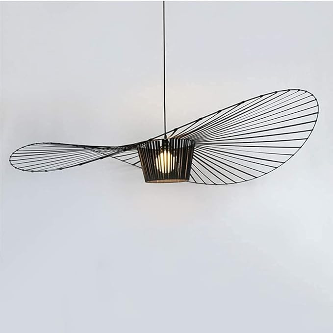 Vertigo Pendant Light Vintage Chandelier，Glass Fiber + Polyurethane Fiber Cloth Shadow Hat Lamp... | Amazon (US)