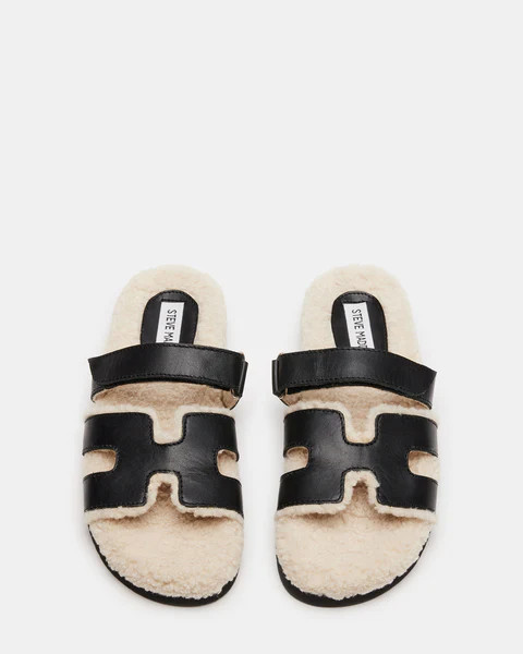 MAYVEN FAUX FUR BLACK LEATHER | Steve Madden (US)