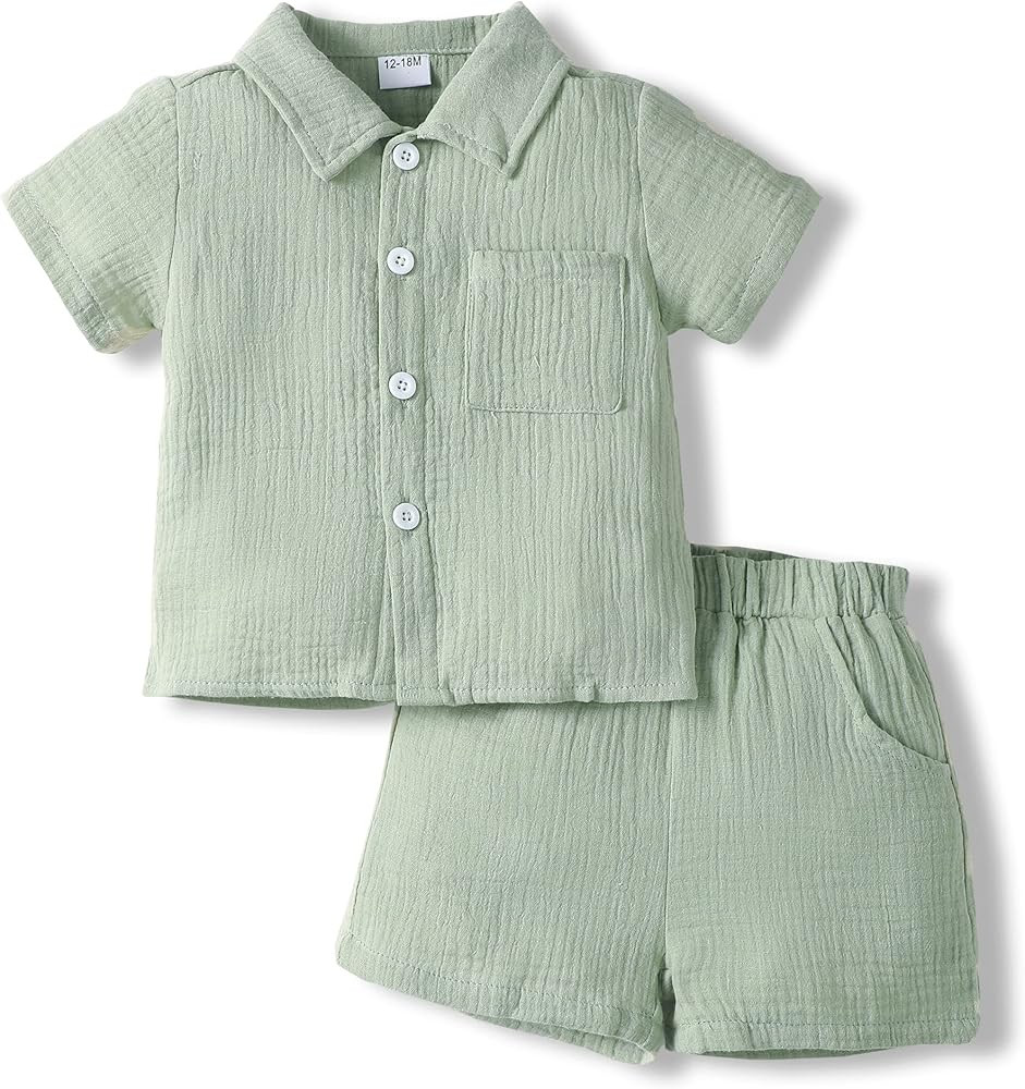 Renotemy Toddle Baby Boys Clothes Cotton Summer Outfits Little Boy Clothes T-Shirt Shorts Kids Cl... | Amazon (US)