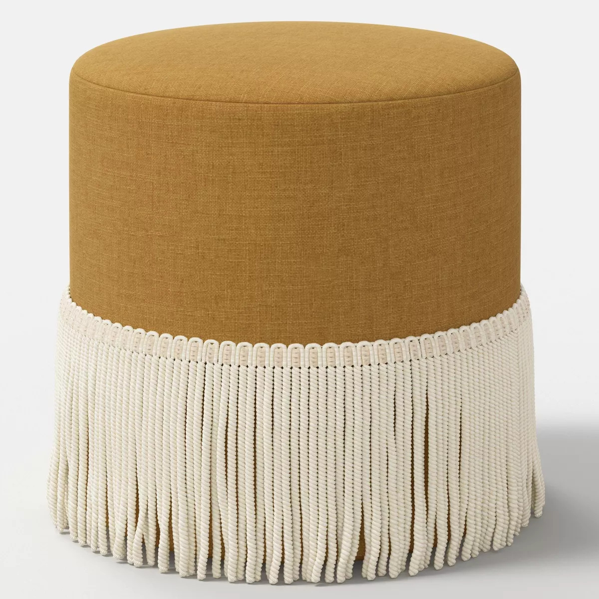 Fringe Ottoman Classic Velvet Loden Ivory - Threshold™ | Target