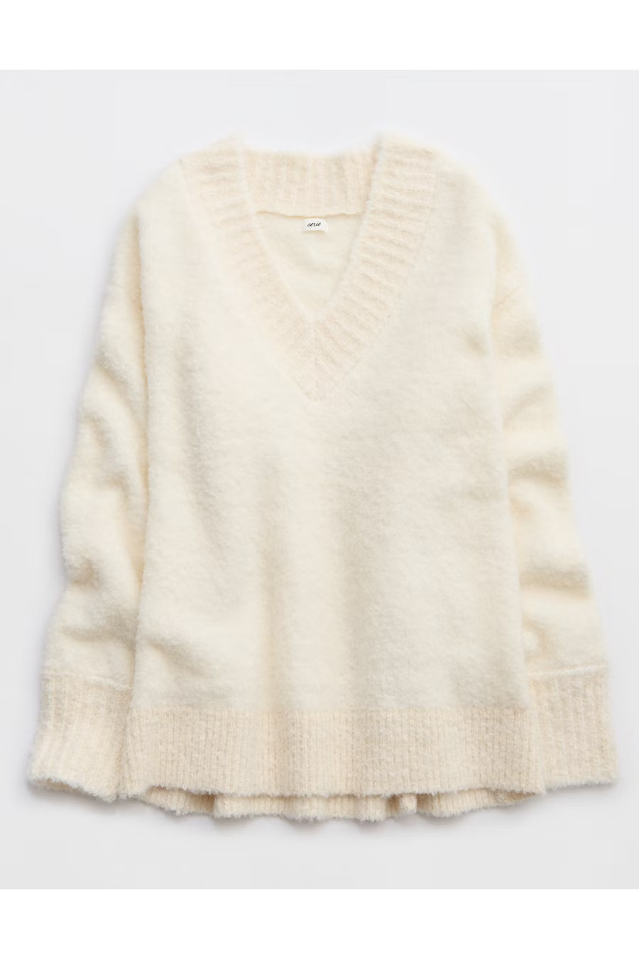 Aerie Teddy Boucle Sweater Women's Natural XXS | American Eagle Outfitters (US & CA)