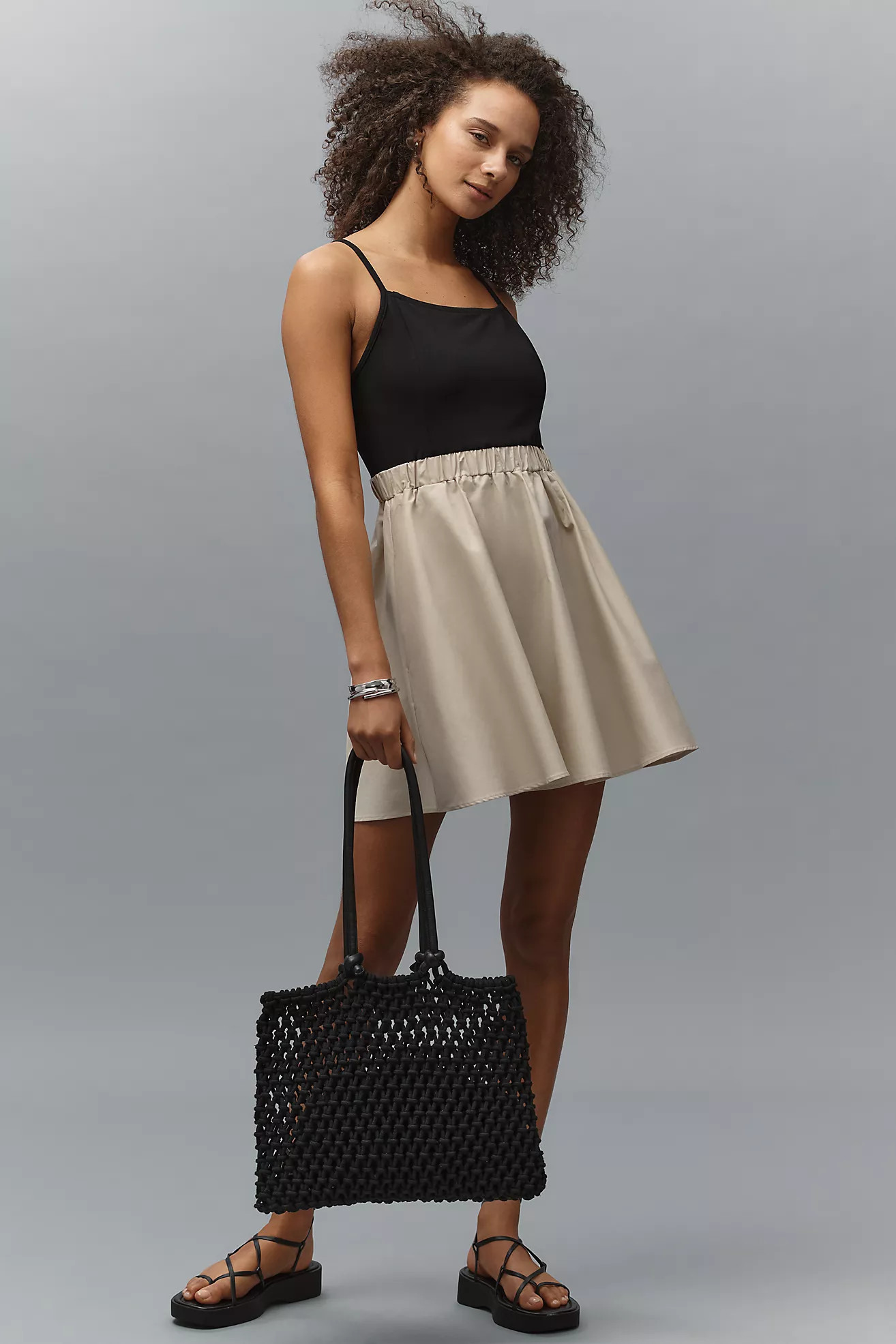 Maeve Sleeveless Twofer A-Line Mini Dress | Anthropologie (US)