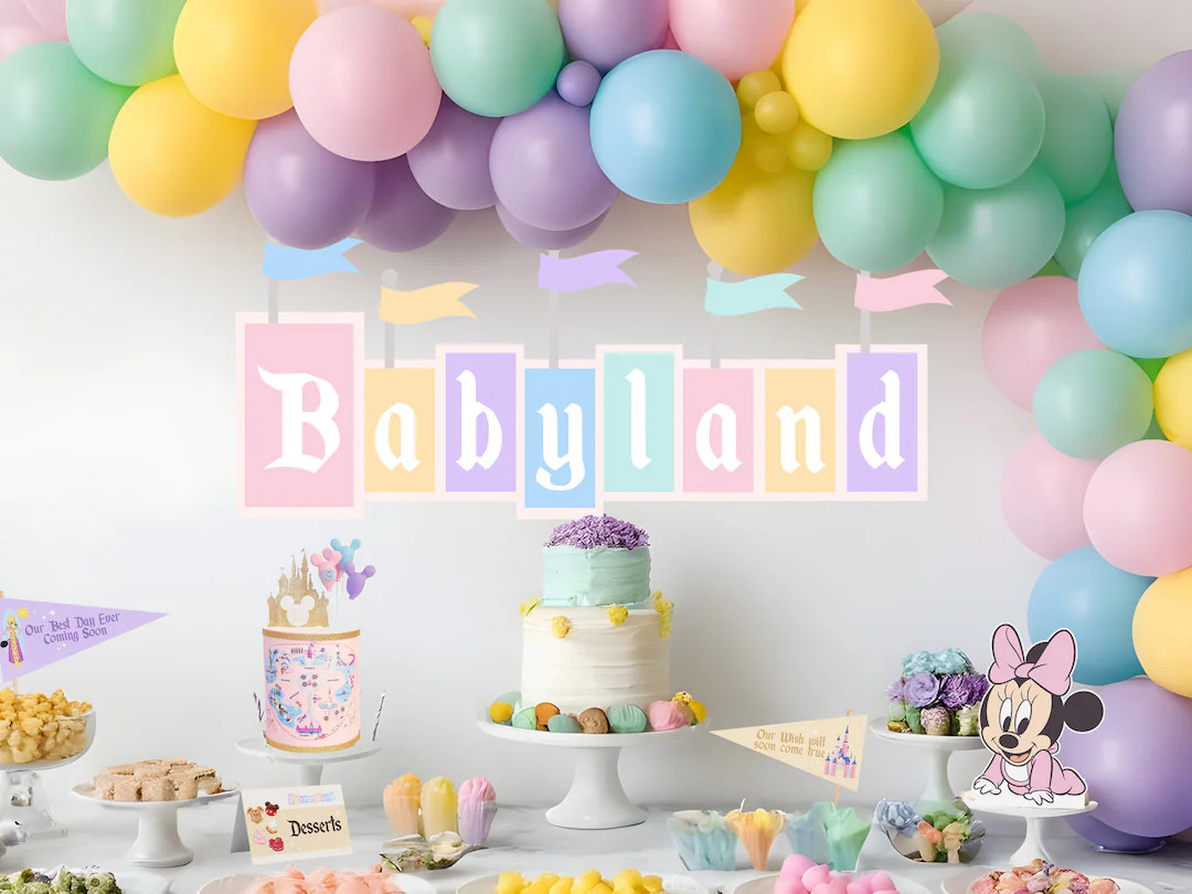 Babyland Backdrop, Babyland Clipart, Babyland Cut Out, Minnie Baby Shower Backdrop, DIGITAL FILE ... | Etsy (US)