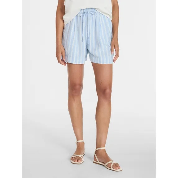 Time and Tru Women's Linen Blend Shorts, Sizes XS-XXXL | Walmart (US)