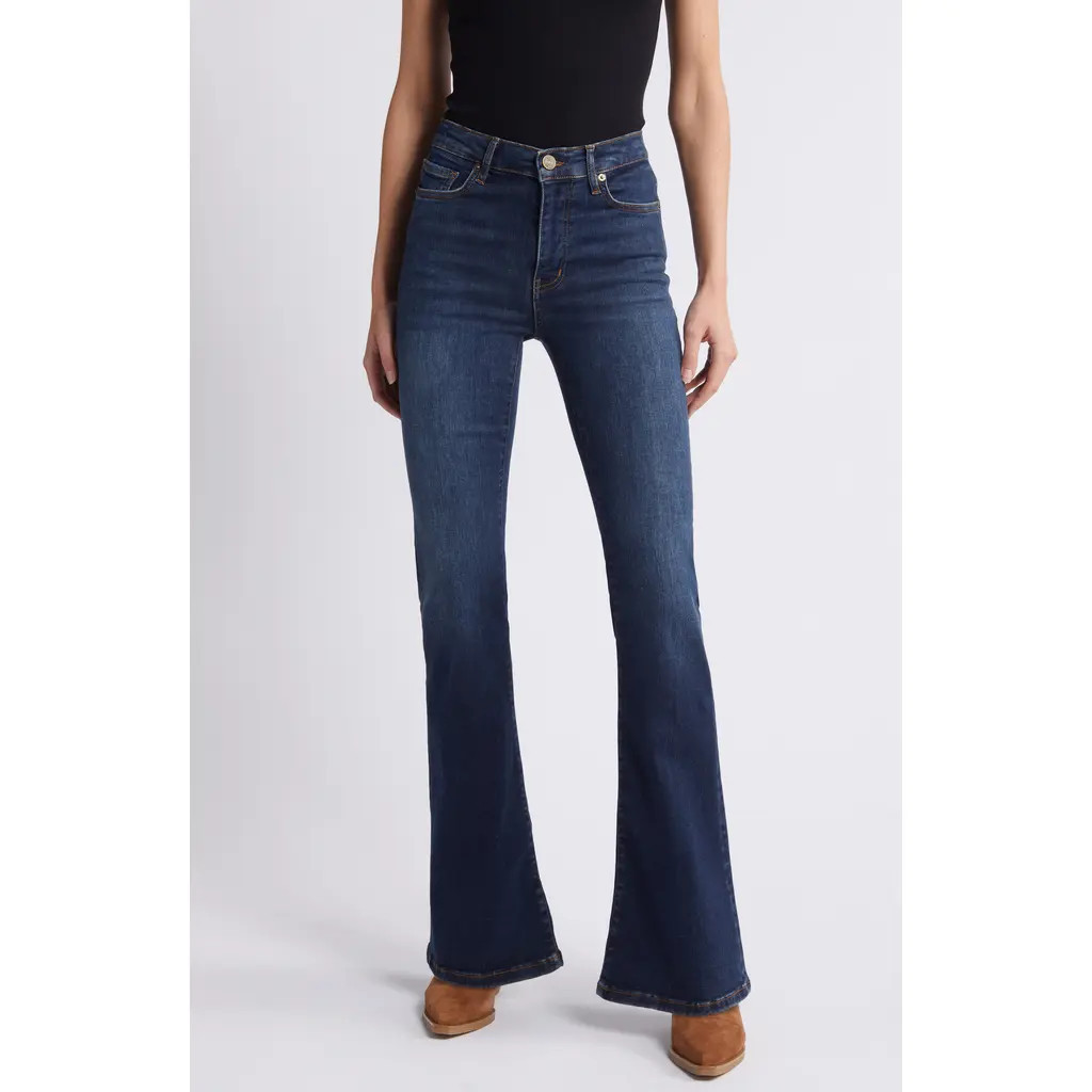 FRAME Le Easy High Waist Flare Jeans in Moonflower at Nordstrom, Size 31 | Nordstrom
