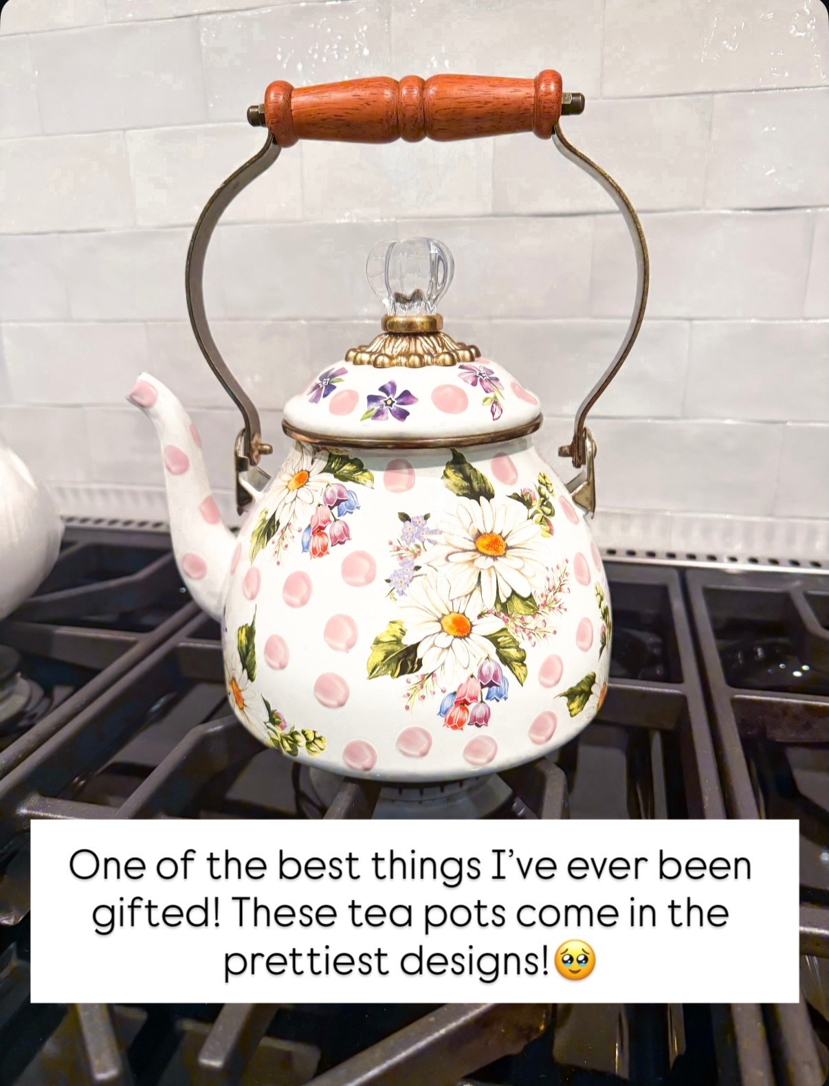 One of the best pieces I’ve ever been gifted! These tea pots come in so many different colors! Mackenzie Childs tea pot. Gift idea for her. Gift idea for SIL. Gift ideas for MIL. 

#LTKHoliday #LTKGiftGuide #LTKCyberWeek