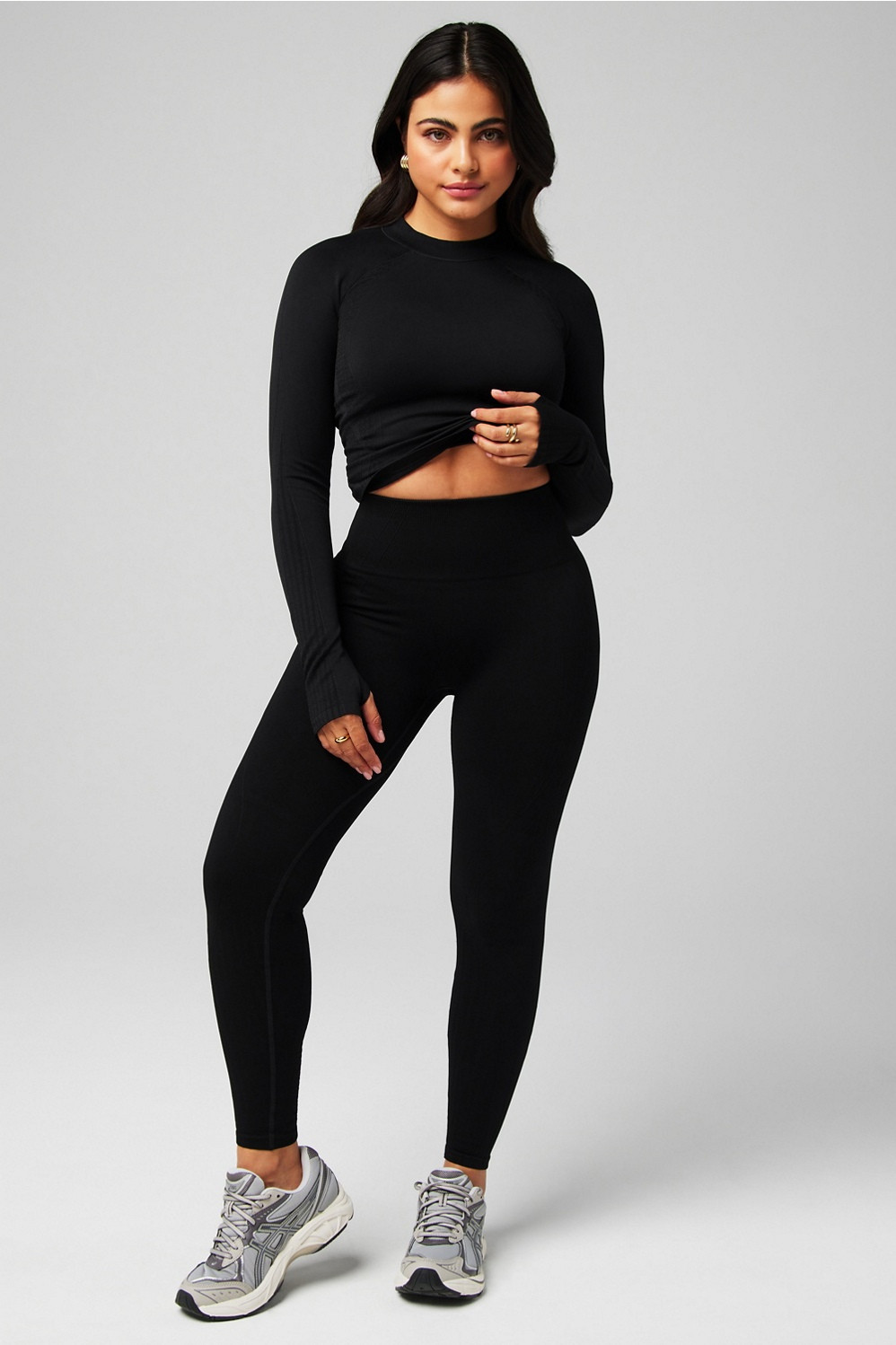 Seamless Mock Neck Long-Sleeve Top | Fabletics