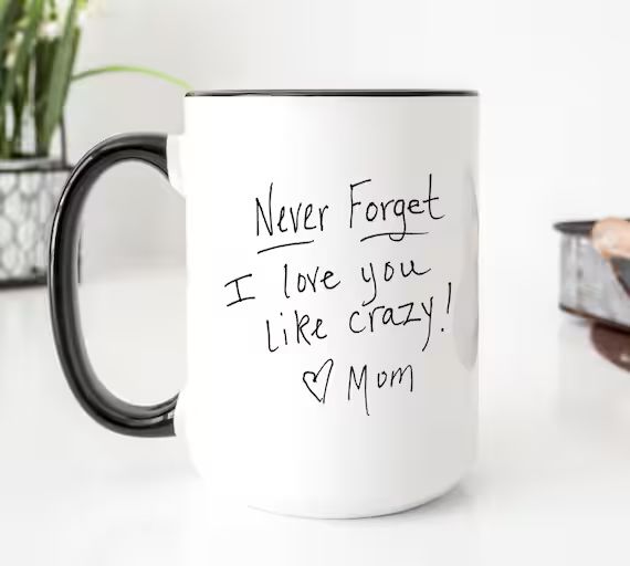 Actual Handwriting Gift, Handwritten Mug, Personalized Coffee Cup, Saved Handwriting, Sentimental... | Etsy (US)