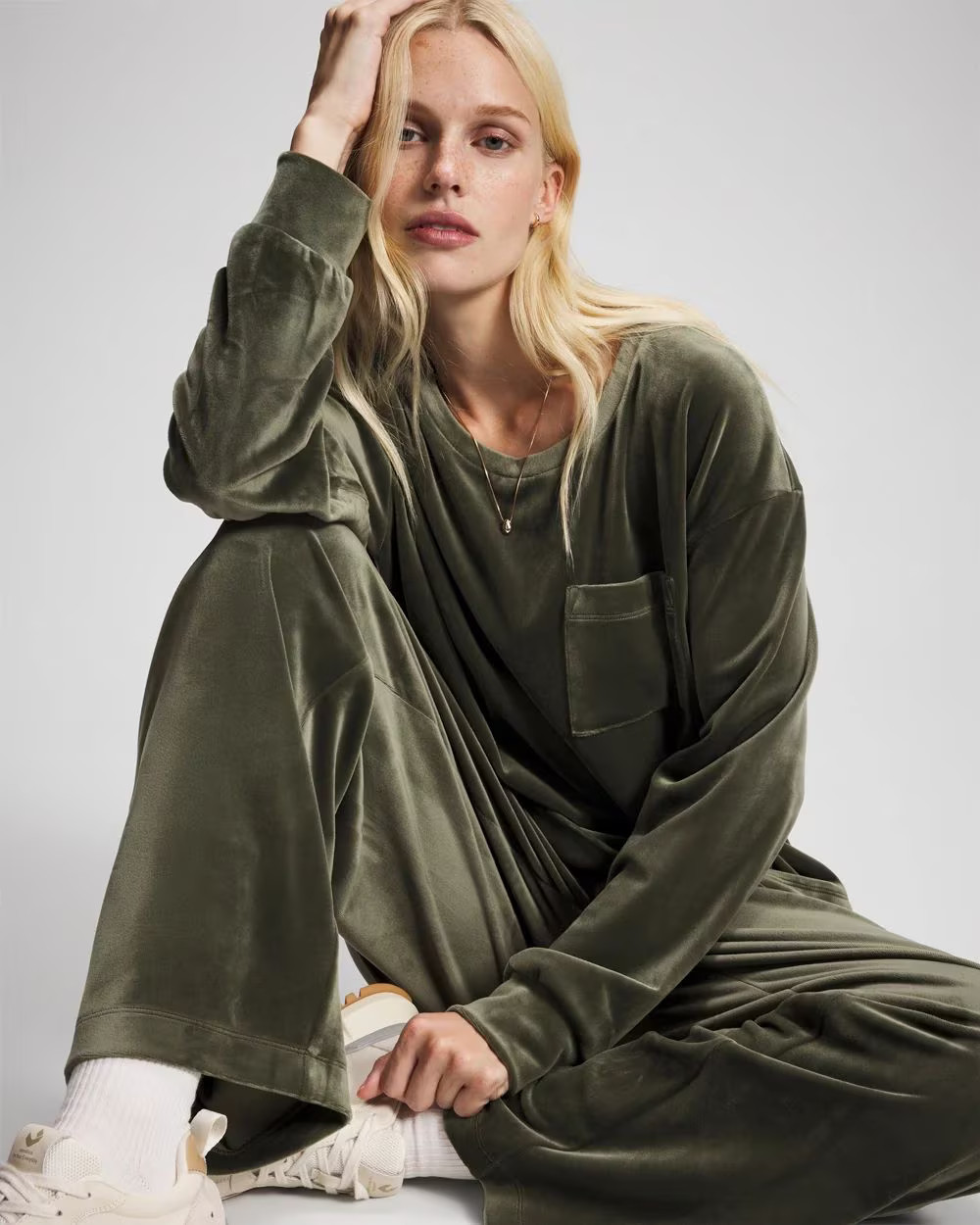 Velour Straight Leg Pants | Soma | SOMA