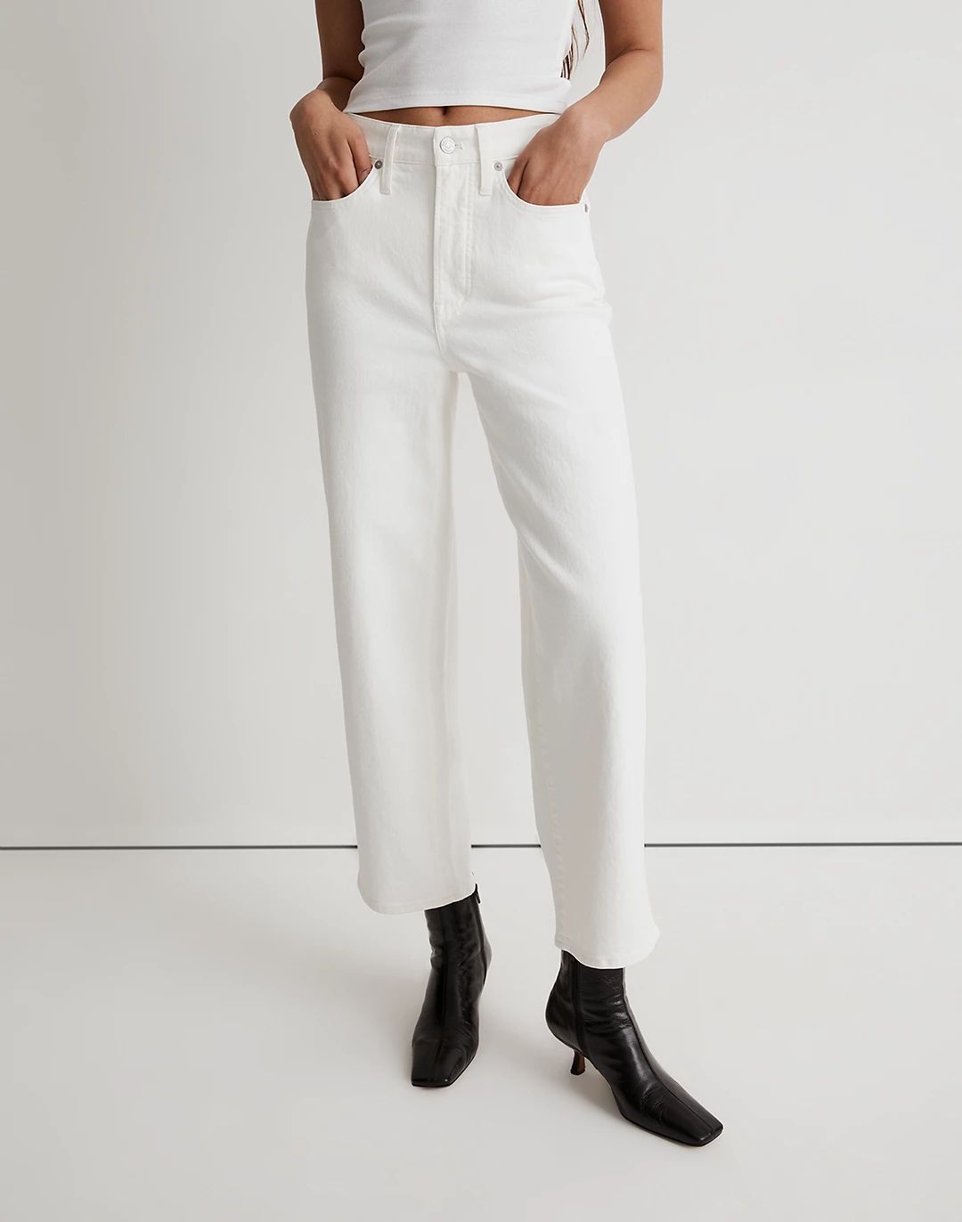 The Perfect Vintage Wide-Leg Crop Jean in Tile White | Madewell
