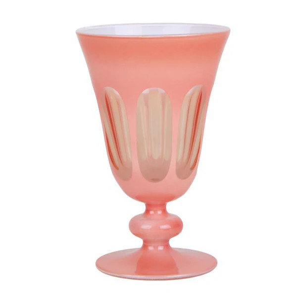 Rialto Tulip Glass, Salmon | The Avenue