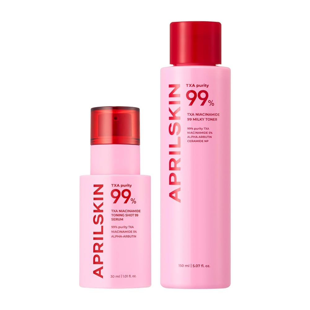 APRILSKIN TXA Daily Toning Care Duo: TXA Niacinamide Toning Shot 99 Spicule Facial Serum and TXA ... | Amazon (US)