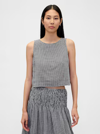 Cotton Gauze Crop Shell Top | Gap (US)