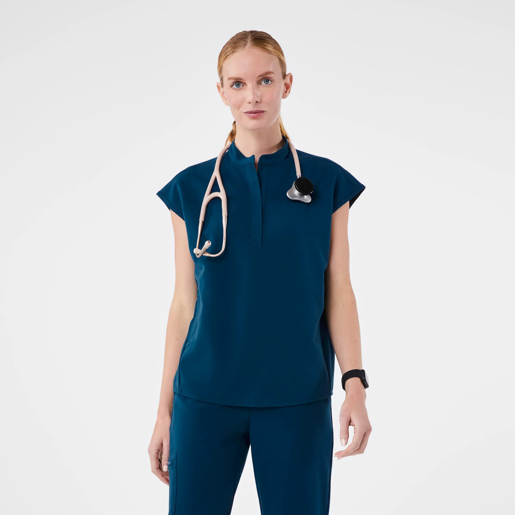 Women's Rafaela Oversized Scrub Top™ - Deep Reef · FIGS | FIGS