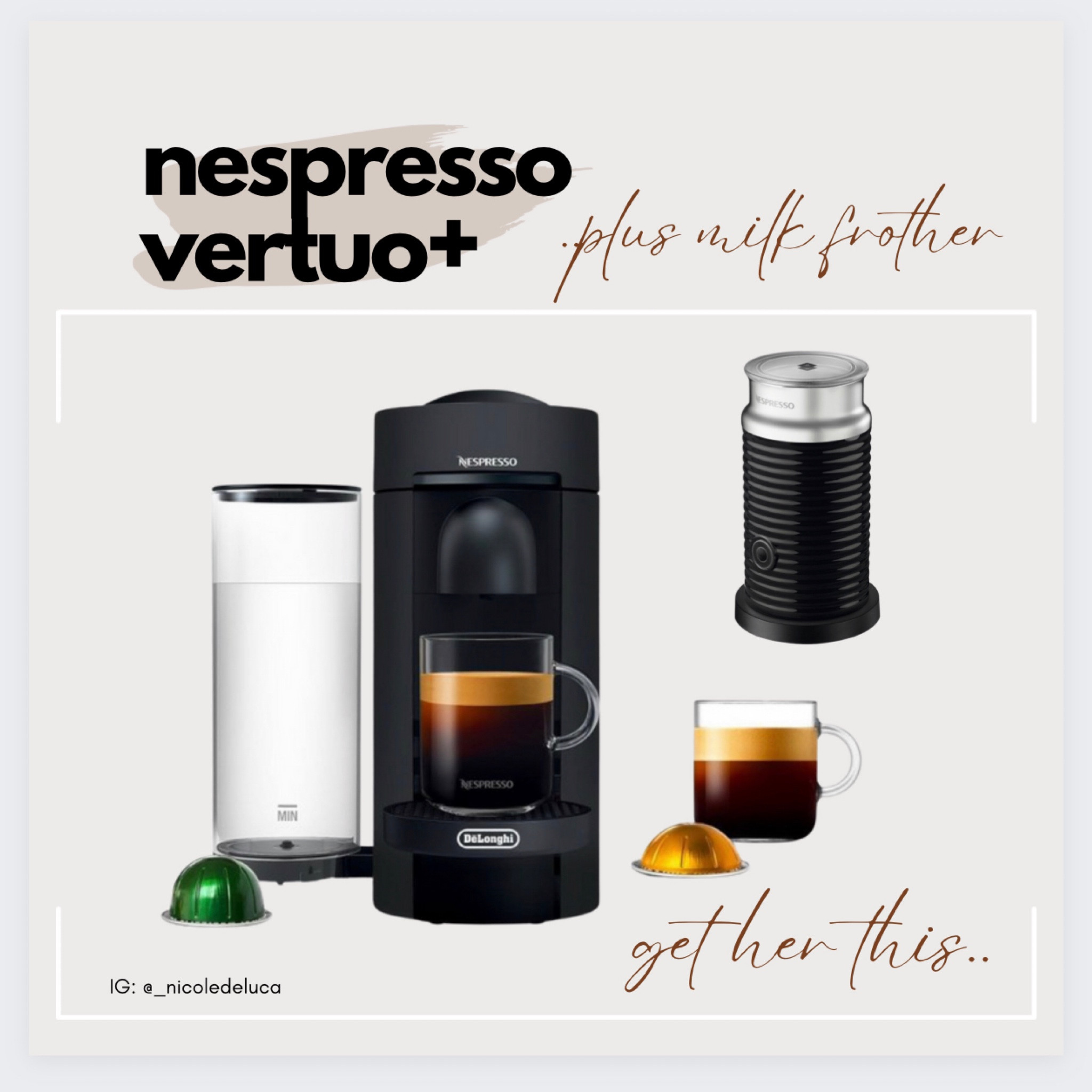 Nespresso Vertuo + (plus milk frother)

#LTKHoliday #LTKhome #LTKGiftGuide