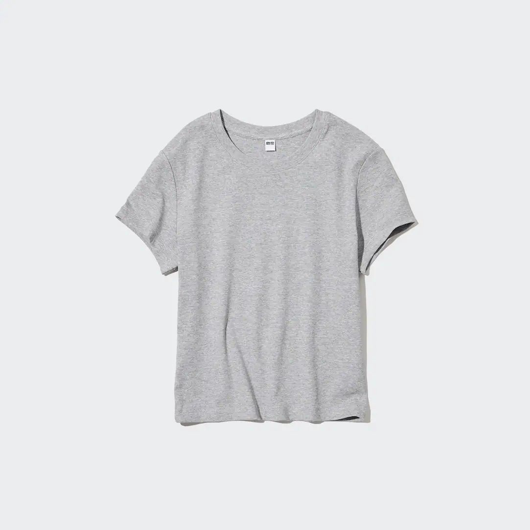 Cropped Fit Short Sleeved T-Shirt | UNIQLO (UK)