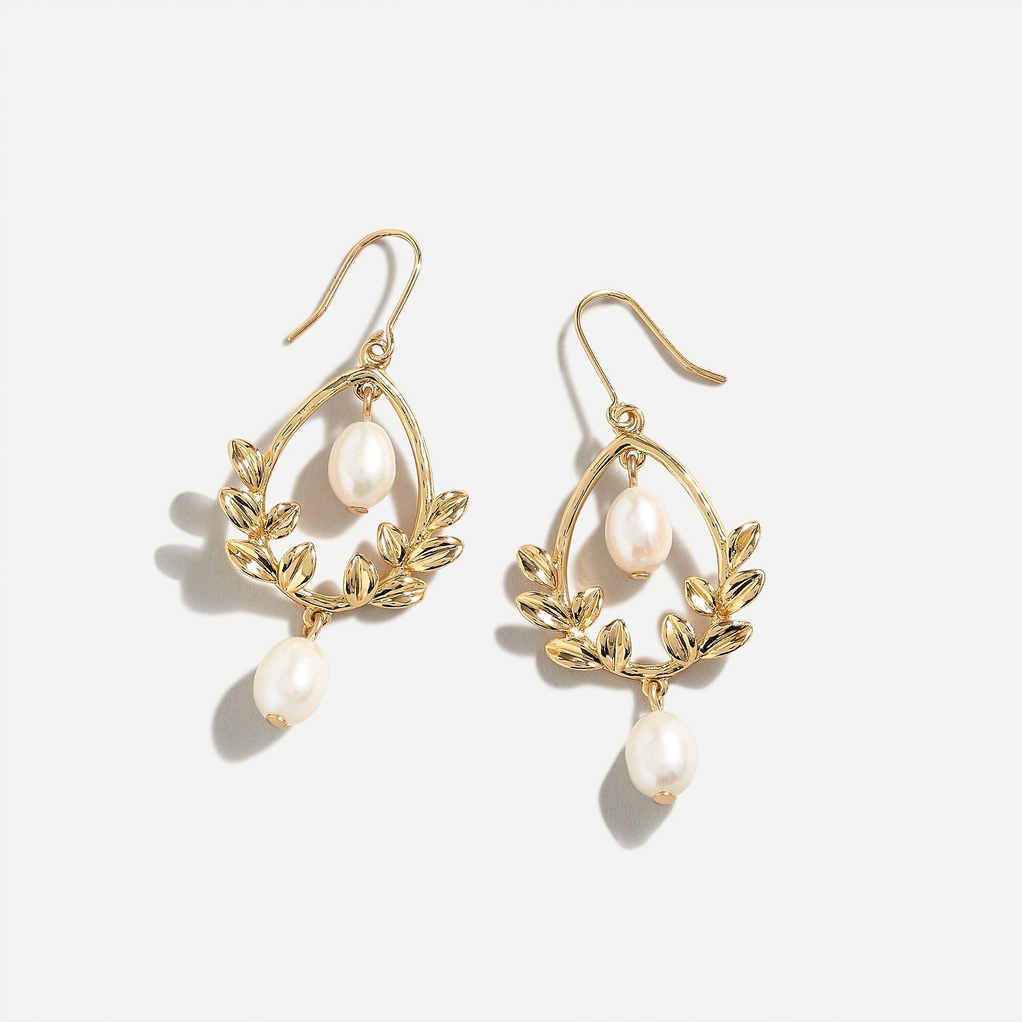 Pearl wreath drop earrings | J.Crew US