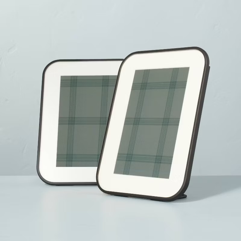 Freestanding 5.5"x7.5" Matted to 4"x6" Metal Photo Frame Set Matte Black - Hearth & Hand™ with ... | Target